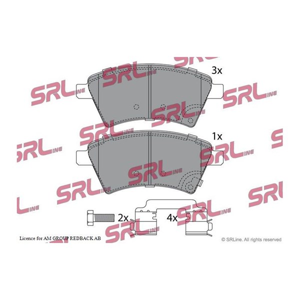 Bromsbeläggsats, Framaxel Srline S70-0277 SRLine