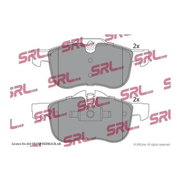 Bromsbeläggsats, Framaxel Srline S70-0278 SRLine