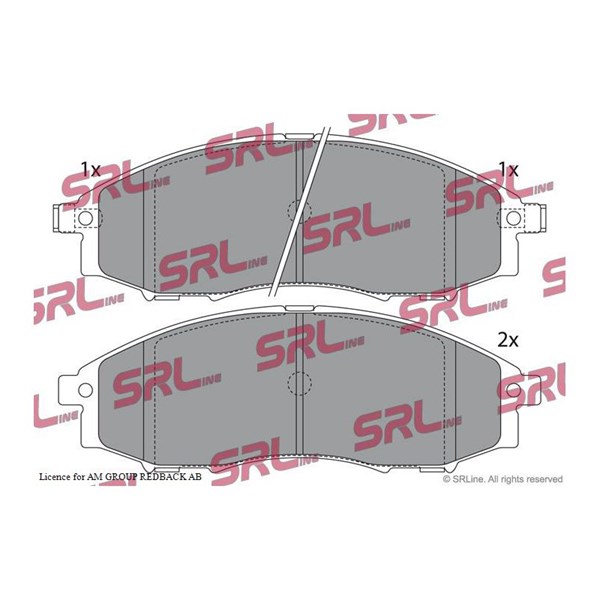Bromsbeläggsats, Framaxel Srline S70-0279 SRLine