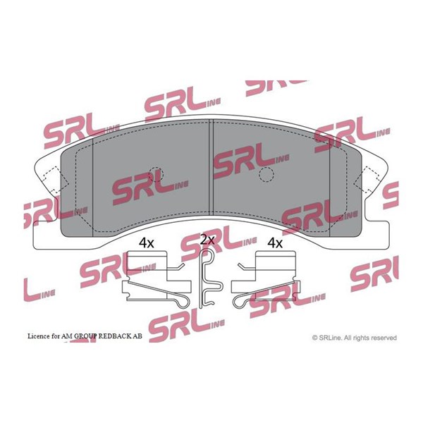 Bromsbeläggsats, Framaxel Srline S70-0280 SRLine