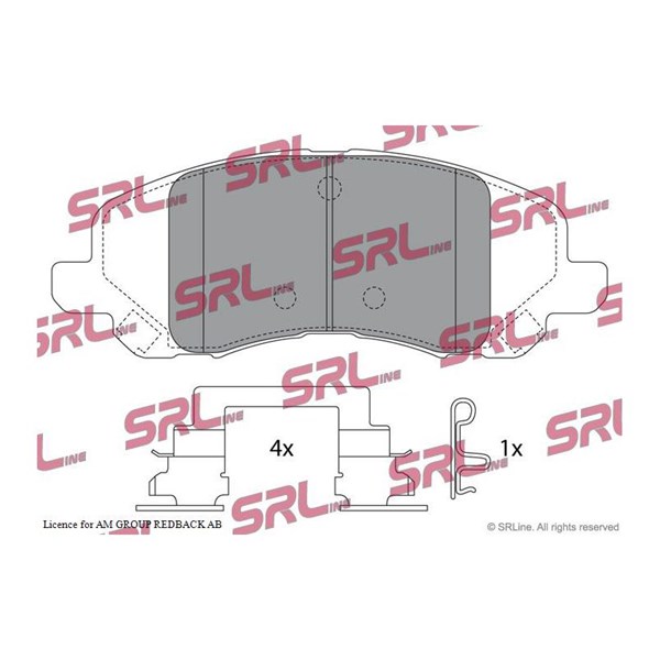 Bromsbeläggsats, Framaxel Srline S70-0281 SRLine