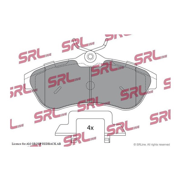 Bromsbeläggsats Ventilerad, Framaxel Srline S70-0284 SRLine
