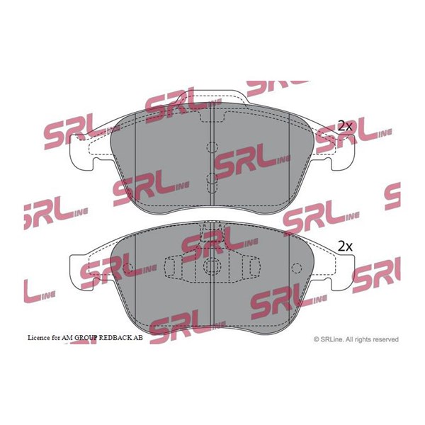 Bromsbeläggsats, Framaxel Srline S70-0285 SRLine