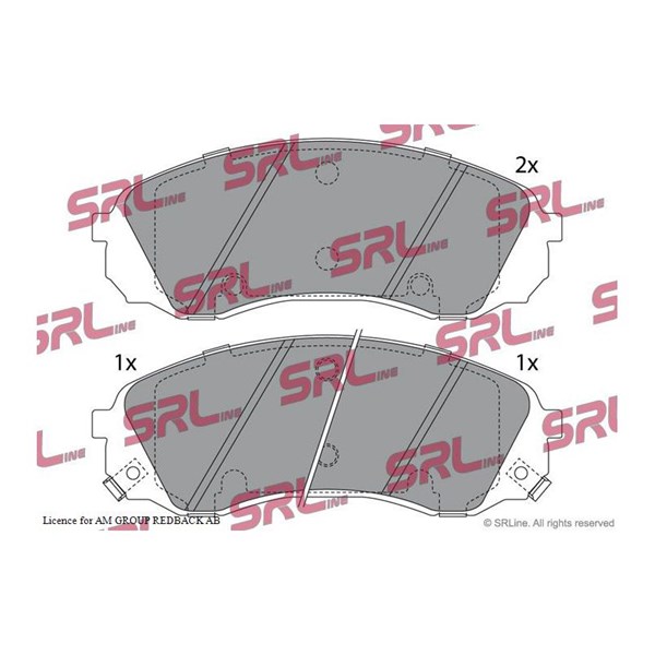 Bromsbeläggsats, Framaxel Srline S70-0287 SRLine