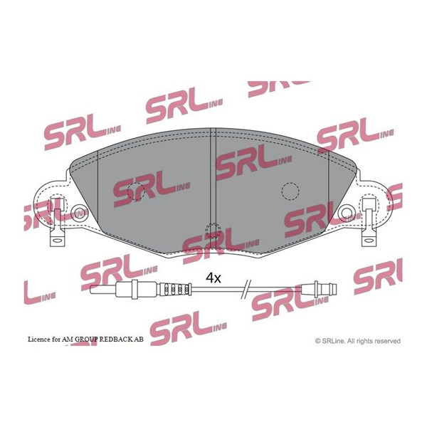 Bromsbeläggsats, Framaxel Srline S70-0288 SRLine