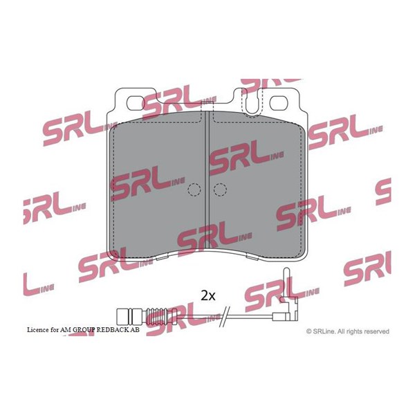 Bromsbeläggsats, Framaxel Srline S70-0290 SRLine