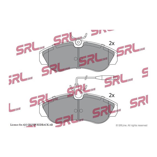Bromsbeläggsats, Framaxel Srline S70-0293 SRLine