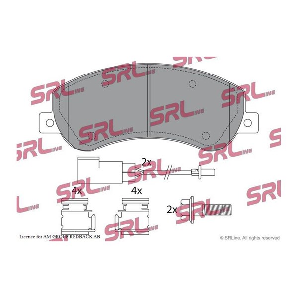 Bromsbeläggsats, Framaxel Srline S70-0297 SRLine