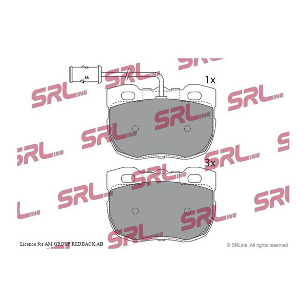 Bromsbeläggsats Solid, Framaxel Srline S70-0302 SRLine
