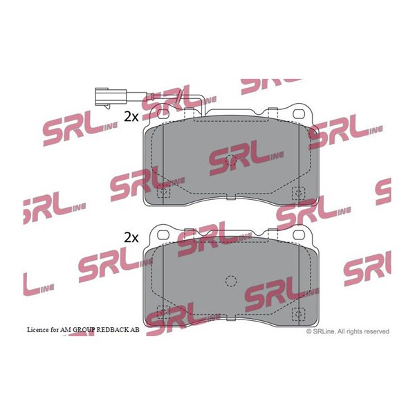 Bromsbeläggsats, Framaxel Srline S70-0303 SRLine