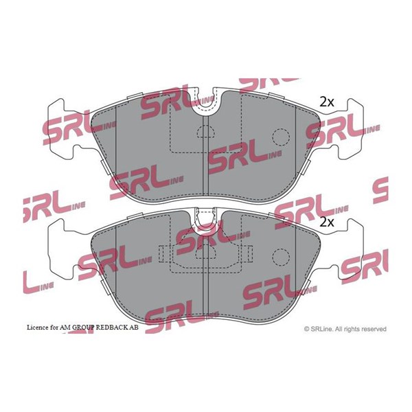 Bromsbeläggsats, Framaxel Srline S70-0306 SRLine