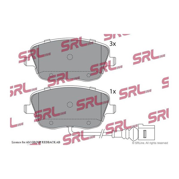 Bromsbeläggsats, Framaxel Srline S70-0310 SRLine