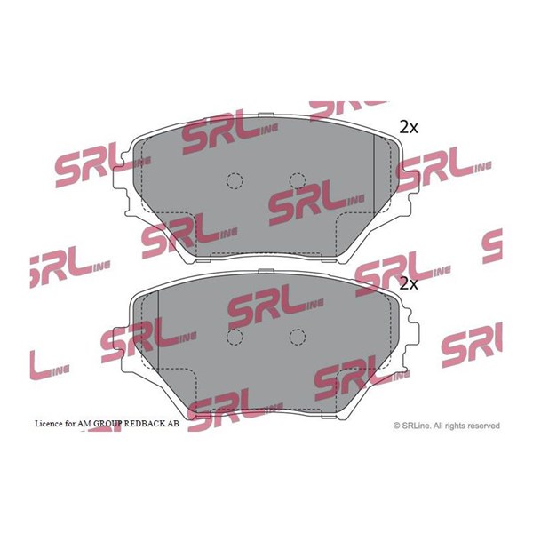 Bromsbeläggsats, Framaxel Srline S70-0311 SRLine