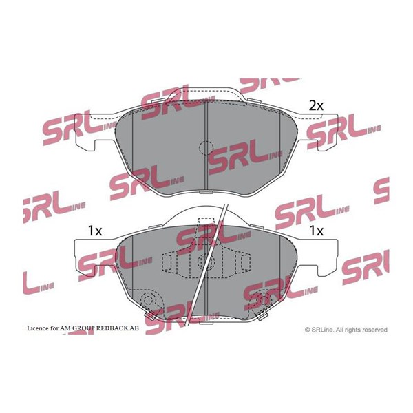 Bromsbeläggsats, Framaxel Srline S70-0317 SRLine