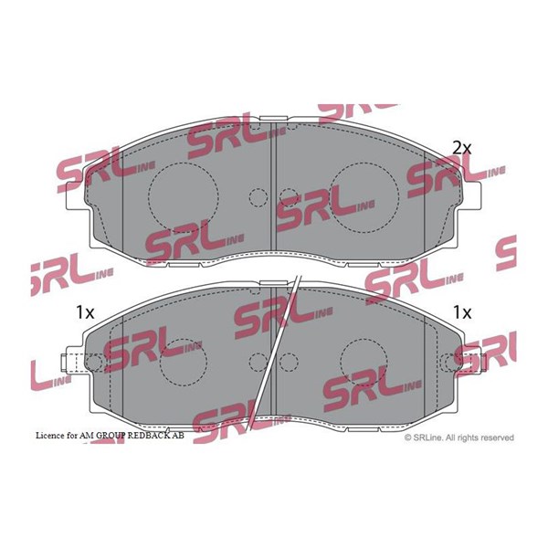 Bromsbeläggsats, Framaxel Srline S70-0318 SRLine