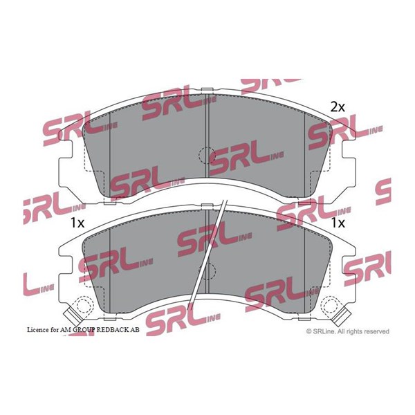 Bromsbeläggsats, Framaxel Srline S70-0325 SRLine