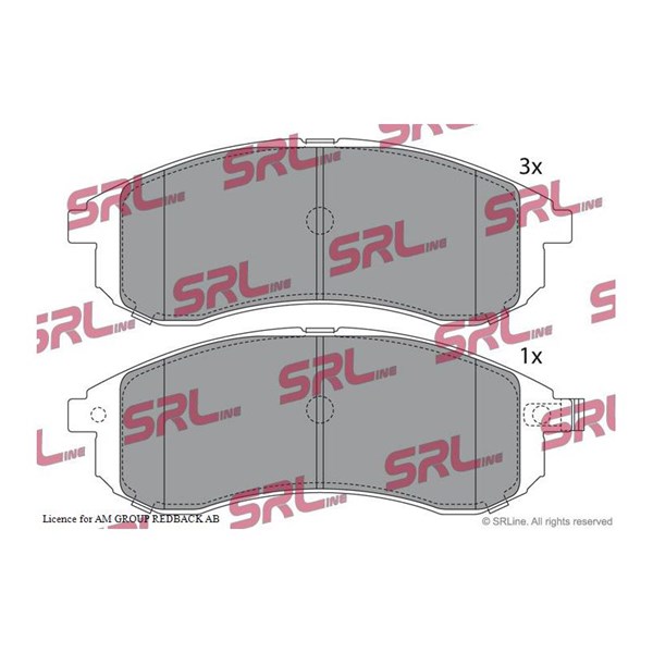 Bromsbeläggsats, Framaxel Srline S70-0327 SRLine