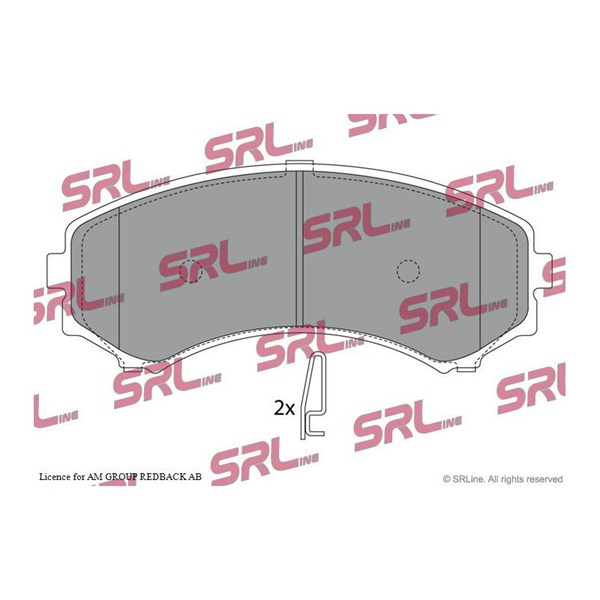 Bromsbeläggsats, Framaxel, Bakaxel Srline S70-0329 SRLine