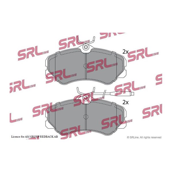 Bromsbeläggsats, Framaxel Srline S70-0333 SRLine