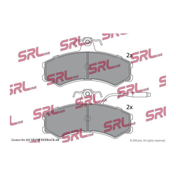 Bromsbeläggsats, Framaxel Srline S70-0334 SRLine