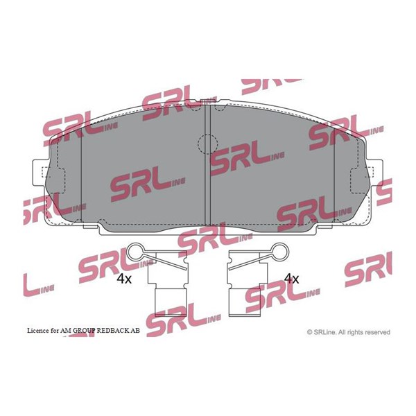 Bromsbeläggsats, Framaxel Srline S70-0342 SRLine