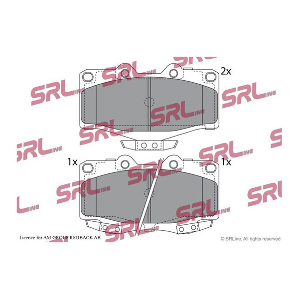 Bromsbeläggsats, Framaxel Srline S70-0381 SRLine