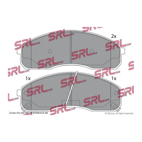 Bromsbeläggsats, Framaxel Srline S70-0382 SRLine