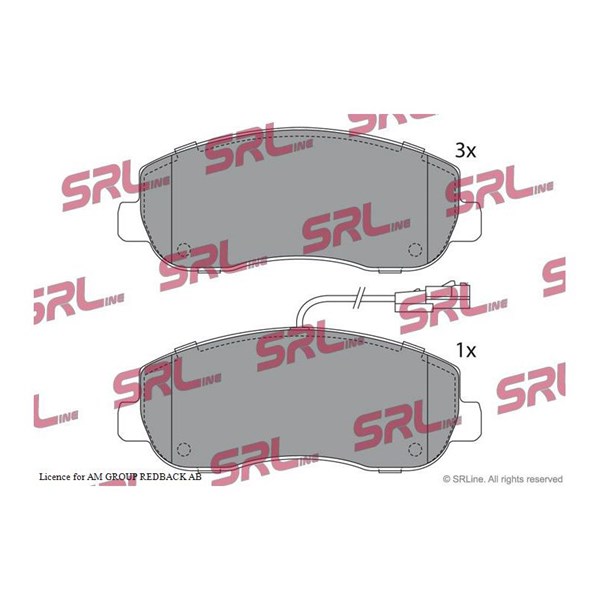 Bromsbeläggsats, Framaxel Srline S70-0387 SRLine