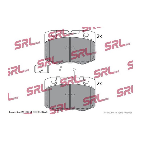 Bromsbeläggsats, Framaxel Srline S70-0410 SRLine