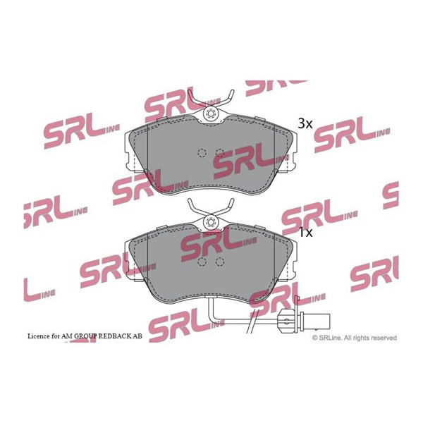 Bromsbeläggsats, Framaxel Srline S70-0411 SRLine