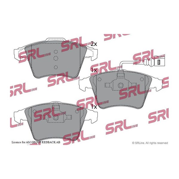Bromsbeläggsats, Framaxel Srline S70-0412 SRLine