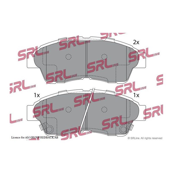 Bromsbeläggsats, Framaxel Srline S70-0415 SRLine