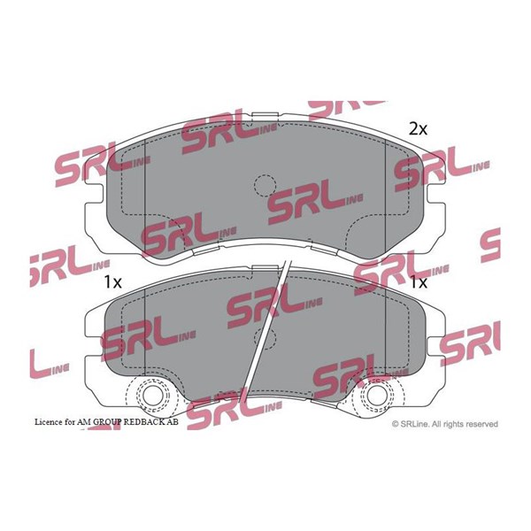 Bromsbeläggsats, Framaxel Srline S70-0417 SRLine