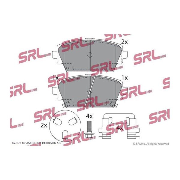 Bromsbeläggsats, Framaxel Srline S70-0419 SRLine