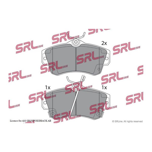 Bromsbeläggsats, Framaxel Srline S70-0420 SRLine