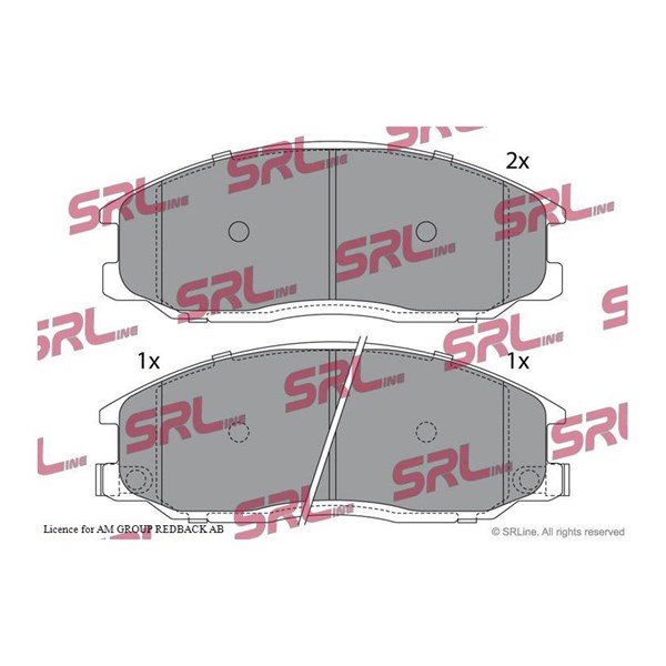 Bromsbeläggsats, Framaxel Srline S70-0436 SRLine