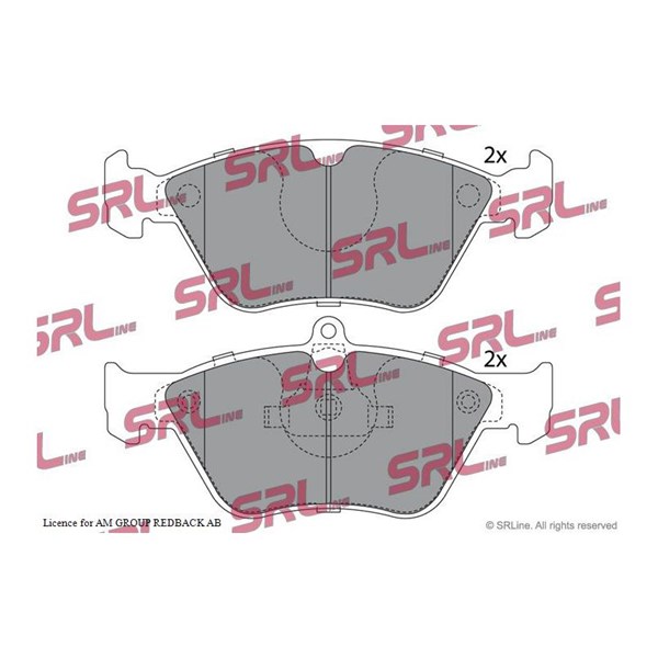 Bromsbeläggsats, Framaxel Srline S70-0443 SRLine