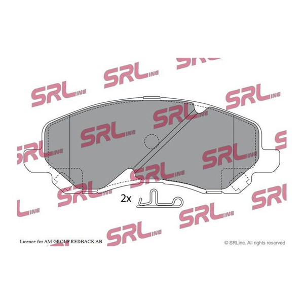 Bromsbeläggsats, Framaxel Srline S70-0444 SRLine