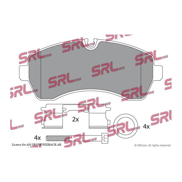 Bromsbeläggsats, Framaxel Srline S70-0446 SRLine