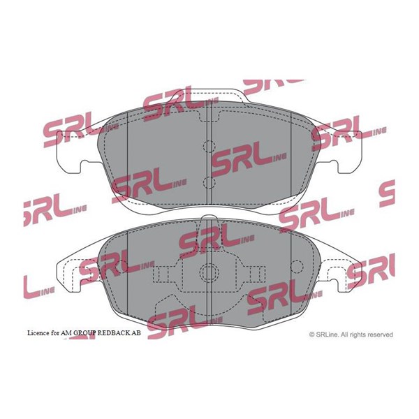 Bromsbeläggsats, Framaxel Srline S70-0447 SRLine