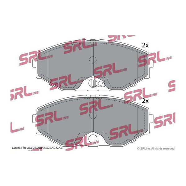 Bromsbeläggsats, Framaxel Srline S70-0452 SRLine