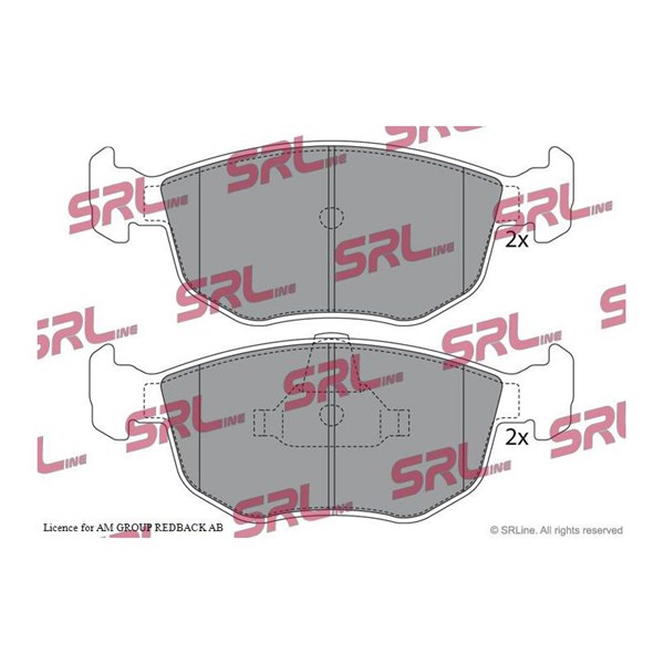 Bromsbeläggsats, Framaxel Srline S70-0453 SRLine