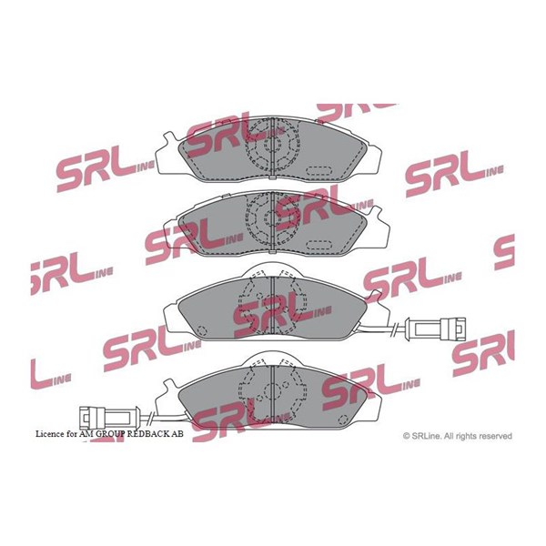 Bromsbeläggsats, Framaxel Srline S70-0458 SRLine