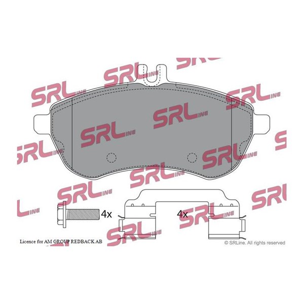 Bromsbeläggsats, Framaxel Srline S70-0459 SRLine