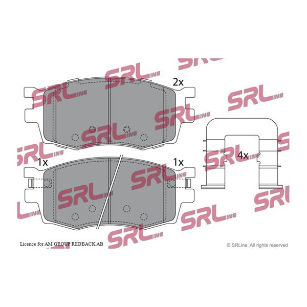 Bromsbeläggsats, Framaxel Srline S70-0465 SRLine