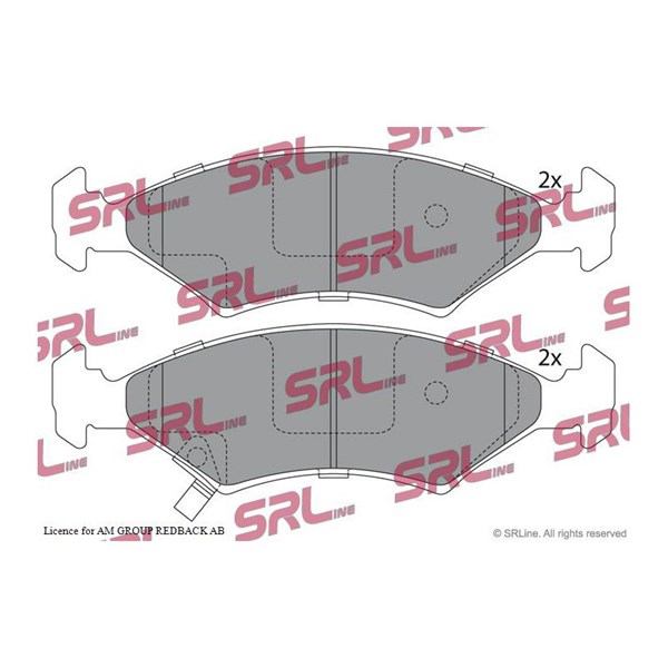 Bromsbeläggsats, Framaxel Srline S70-0466 SRLine