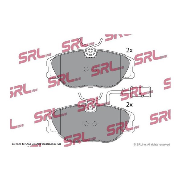 Bromsbeläggsats, Framaxel Srline S70-0468 SRLine