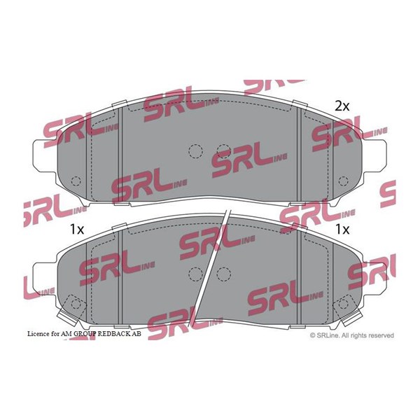 Bromsbeläggsats, Framaxel Srline S70-0471 SRLine
