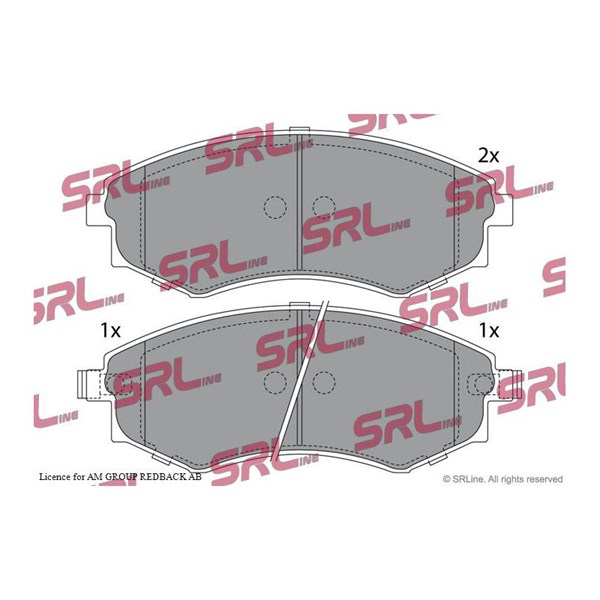 Bromsbeläggsats, Framaxel Srline S70-0474 SRLine