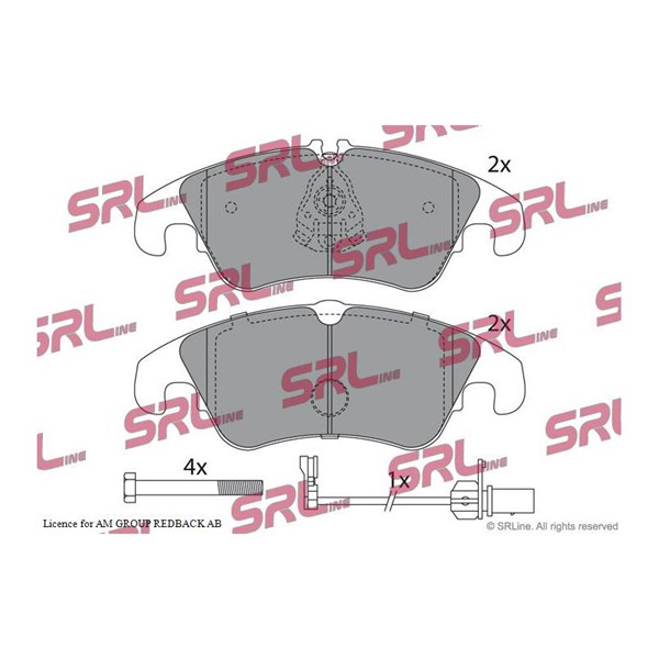 Bromsbeläggsats, Framaxel Srline S70-0475 SRLine